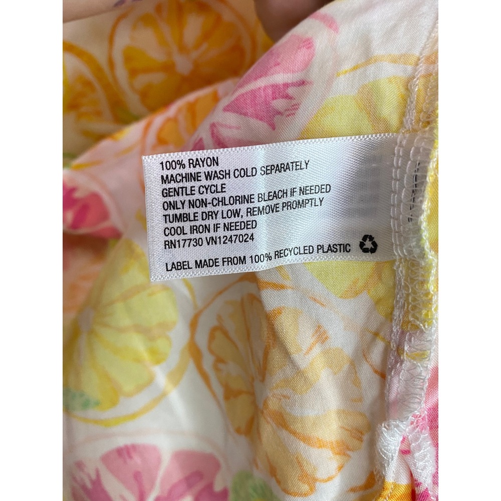 Goodfellow & Co Mens XXL Tropical Citrus Fruit Print Short Sleeve Camp Shirt - Picture 5 of 7